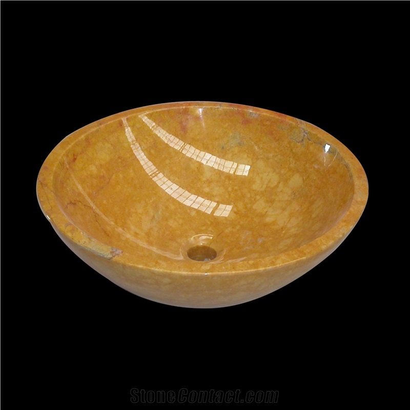 Honey Onyx Round Over Countertop Bathroom Sink