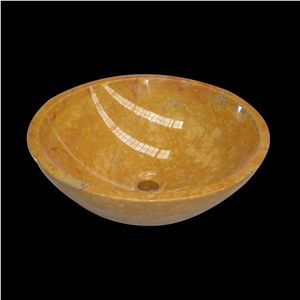 Honey Onyx Round Over Countertop Bathroom Sink