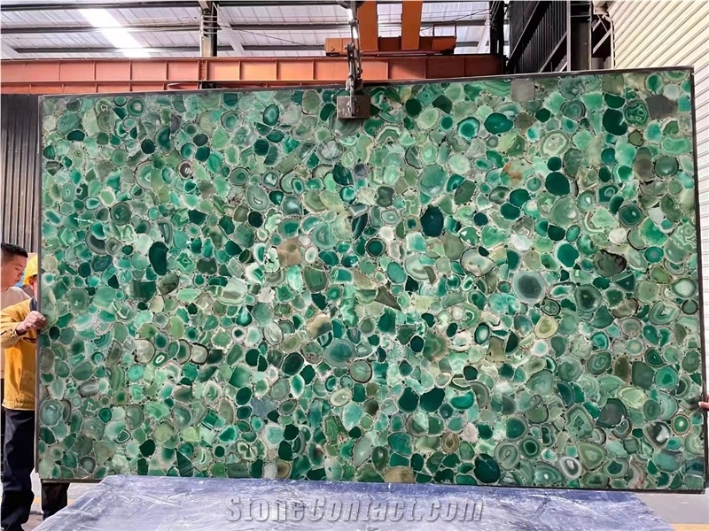 Agate Transparent Semiprecious Stone Light Transmitting