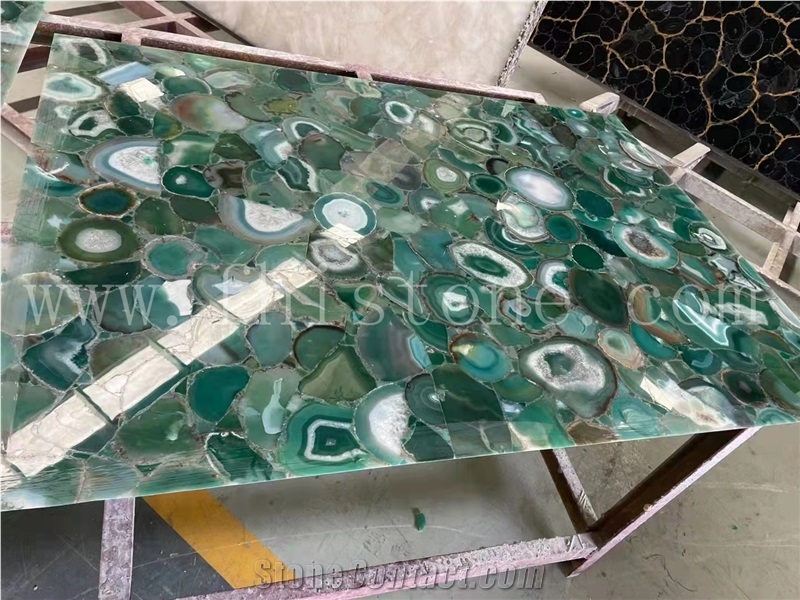 Agate Transparent Semiprecious Stone Light Transmitting
