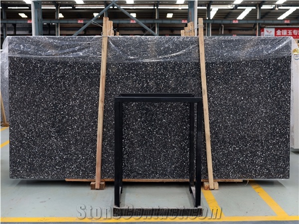 Black Terrazzo Gold Chips Cement Multicolor Nero Terrazzo