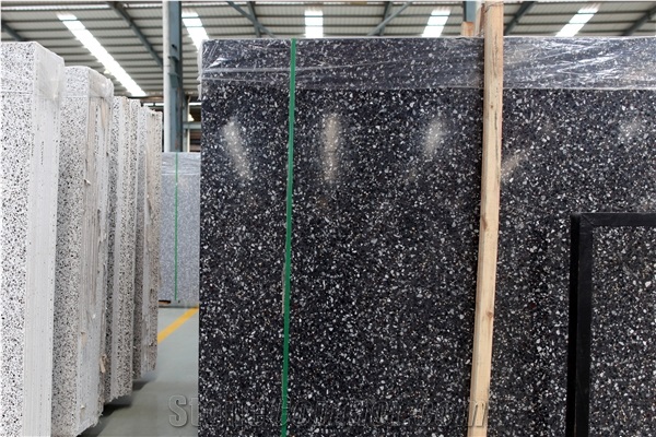 Black Terrazzo Gold Chips Cement Multicolor Nero Terrazzo