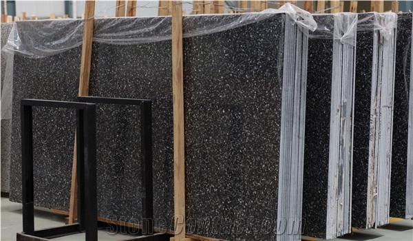 Black Terrazzo Gold Chips Cement Multicolor Nero Terrazzo
