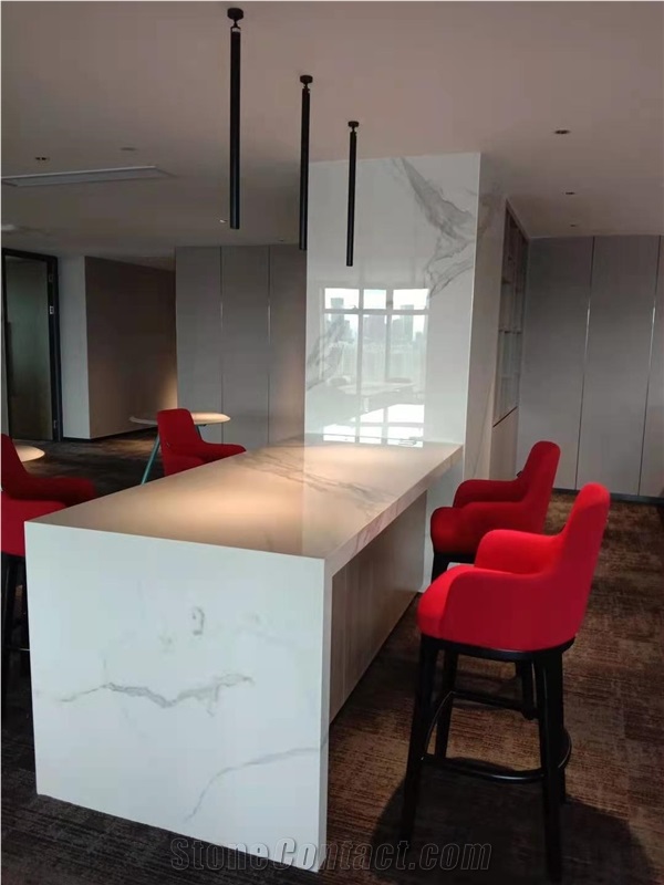 Calacatta White Sintered Stone Kitchen Tops