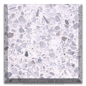 Carrara Terrazzo Cement Engineered Stone White Terrazzo