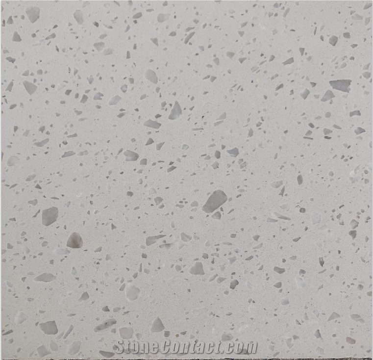 Cloudy White Terrazzo Pearl White Terrazzo Gloricious White