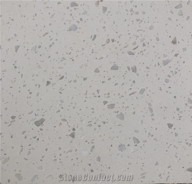 Cloudy White Terrazzo Pearl White Terrazzo Gloricious White