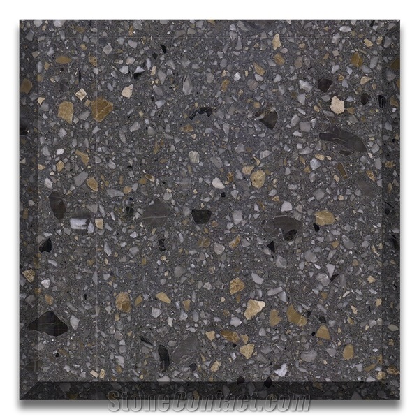 Grey Terrazzo Wholesale Flooring Multicolor Nero Terrazzo