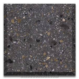 Grey Terrazzo Wholesale Flooring Multicolor Nero Terrazzo