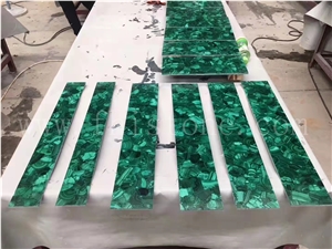 Malachite Green Agate Semiprecious Stone Light Transmitting