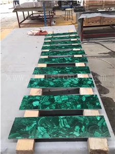 Malachite Green Agate Semiprecious Stone Light Transmitting