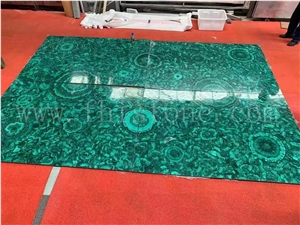 Malachite Green Agate Semiprecious Stone Light Transmitting