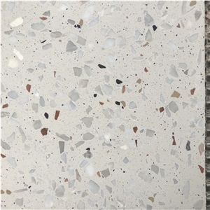 Multicolor White Terrazzo Luxury With Colorful Stone