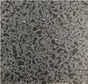 Nero Ebano Terrazzo Cement Marble Black Terrazzo Honed