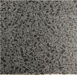 Nero Ebano Terrazzo Cement Marble Black Terrazzo Honed
