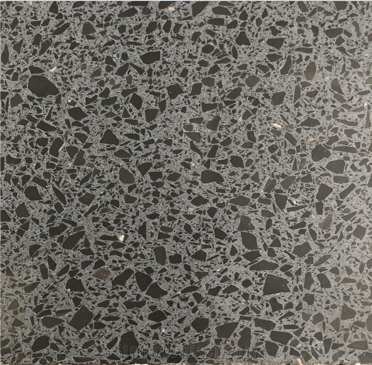 Nero Ebano Terrazzo Cement Marble Black Terrazzo Honed 1