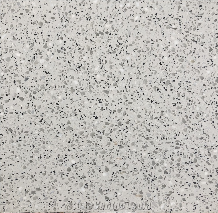 Pepesale Terrazzo  Cement Tile White Terrazzo With Chips