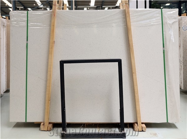 Snow White Terrazzo Slab Engineered Stone Thassos Terrazzo