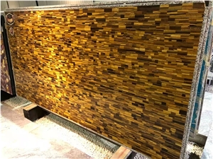 Tiger Eyes Transparent Semiprecious Stone Light Transmitting