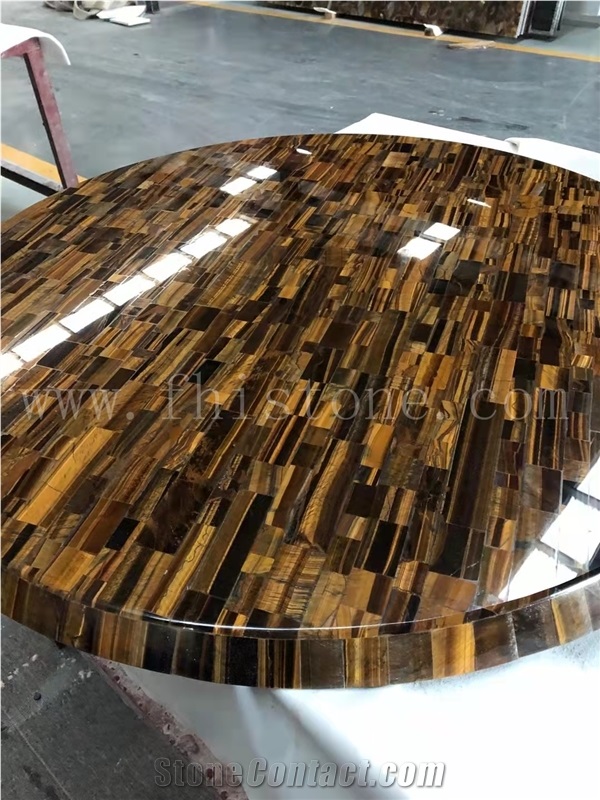 Tiger Eyes Transparent Semiprecious Stone Light Transmitting