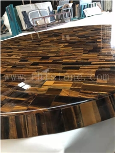 Tiger Eyes Transparent Semiprecious Stone Light Transmitting