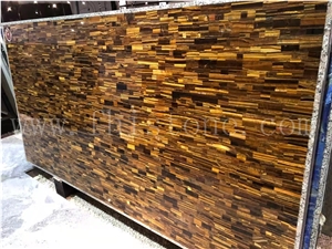 Tiger Eyes Transparent Semiprecious Stone Light Transmitting
