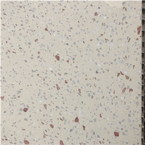 White Terrazzo Black Galaxy Terrazzo With Pink& White Stone