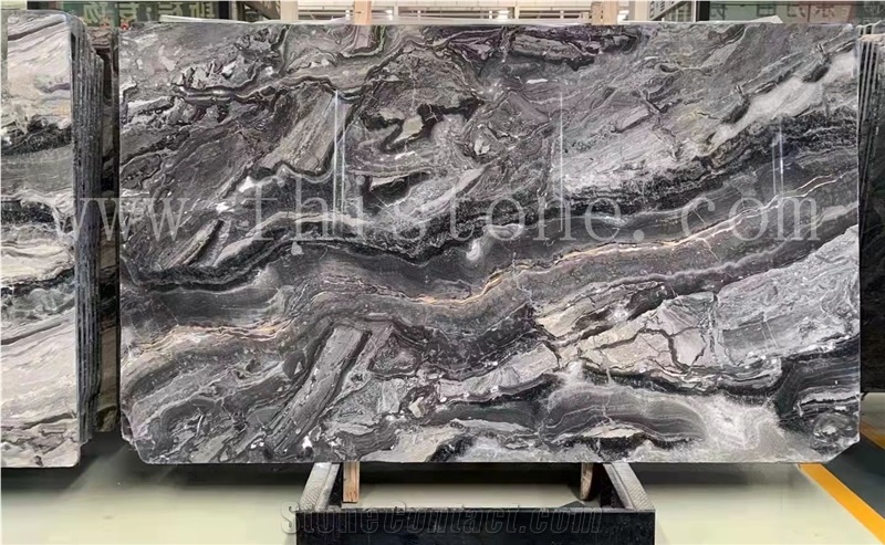 Italy Venice Brown Slab Book Match Italy Brown Marble Slab