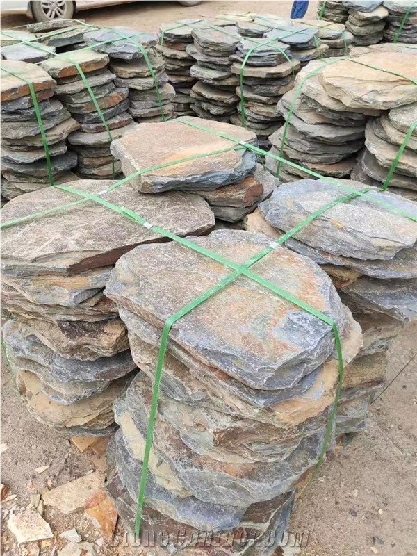 Outdoor Paver White Quartzite Stepping Stone, Garden Stepping Pavement,