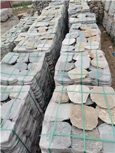 Outdoor Paver White Quartzite Stepping Stone, Garden Stepping Pavement,