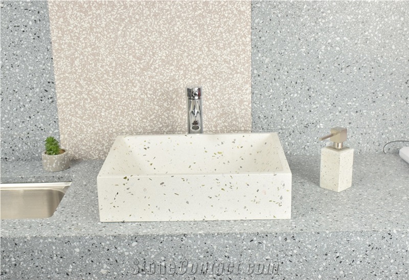 Artificial Stone Terrazzo Bathroom Sink
