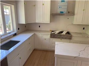 Best Calacatta Quartz Slabs For Kitchen Countertop