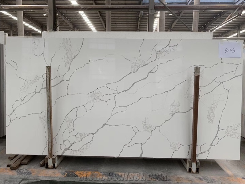 Calacatta White Solid Surface Quartz Stone