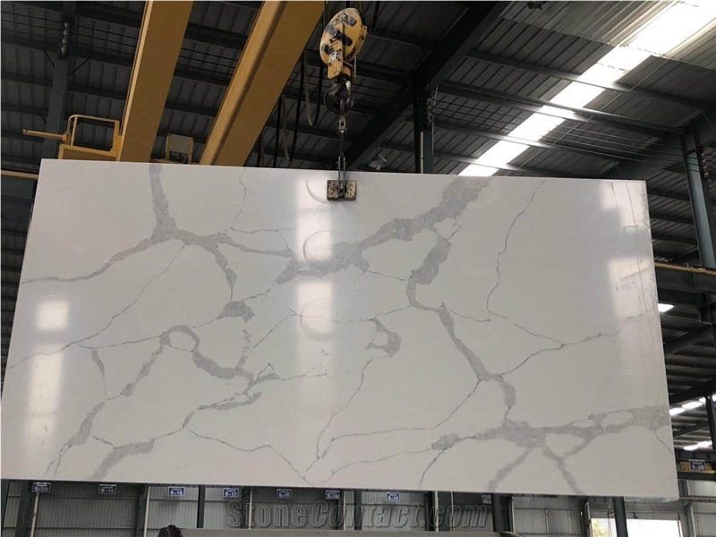 Calacatta White Solid Surface Quartz Stone