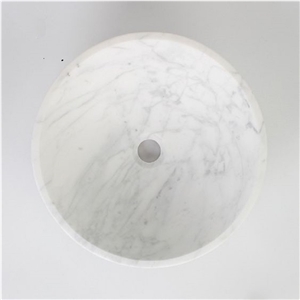 Carrara White Artificial Marble Bathroom Basin