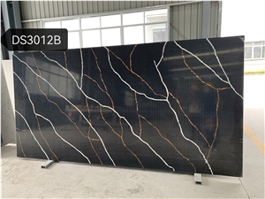 Marquina Quartz Black Calacatta Quartz Quality Slab Price