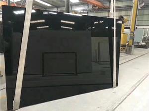 Pure Black Marble Highly Polised Slabs Wholesales Good Price