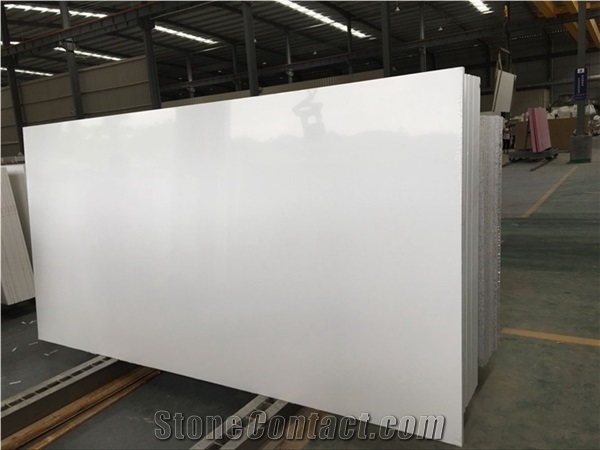 Pure White Quartz Slabs Quality Good Price Calacatta Cararra