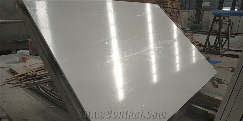 Snow White Pure White Artificial Marble Low Factory Price