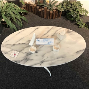 Guangxi White Marble Round Table Top Guangxi White Marble Round Table Top