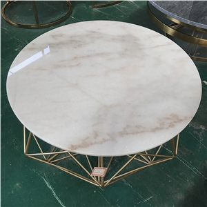 Guangxi White Marble Round Table Top