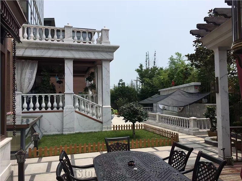 White Marble Roman Column