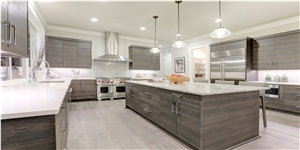 Calacatta Marble Looks Quartz Kitchen Countertop