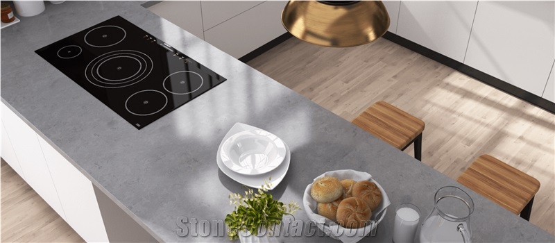 Calacatta Marble Looks Quartz Kitchen Countertop