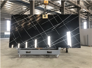 CSH83007 - Calacatta Nero Parallelo Quartz Slabs