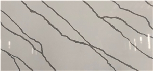 High Quality Calacatta Tornado Quartz Slab
