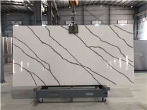 High Quality Calacatta Tornado Quartz Slab