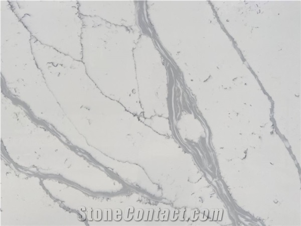 Calacatta Design Artificial Engineered Quartz Stone Slabs