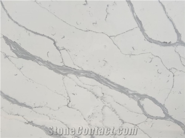 Calacatta Design Artificial Engineered Quartz Stone Slabs