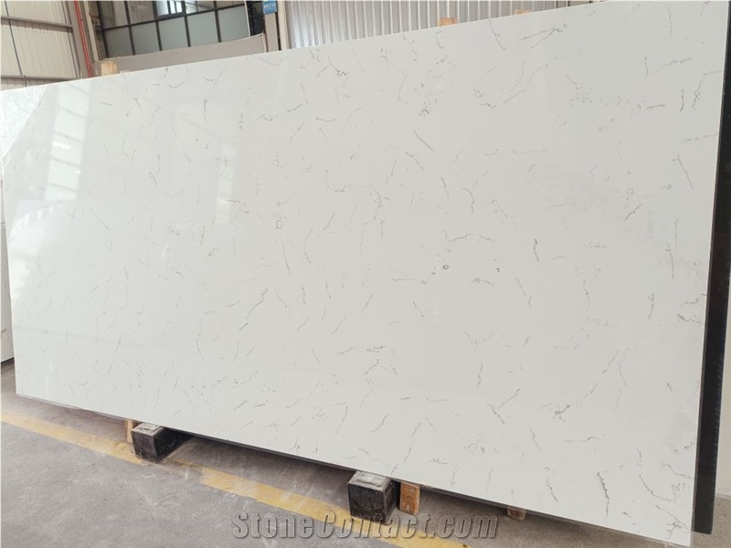 Carrara With Brown Veins Artificial Engineered Quartz Slabs